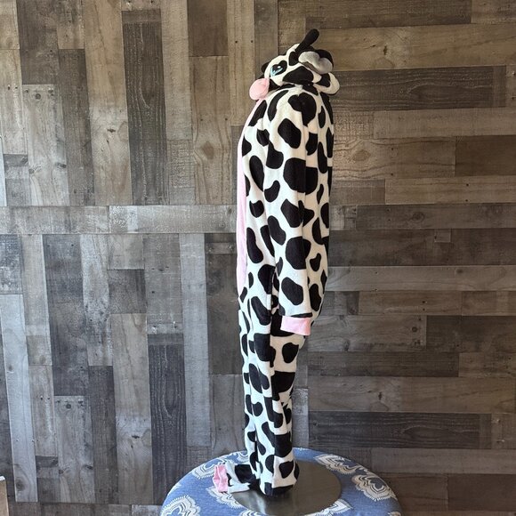 Spirit Halloween cow onesie costume adult large fleece loungewear trick or treat - Picture 6 of 10